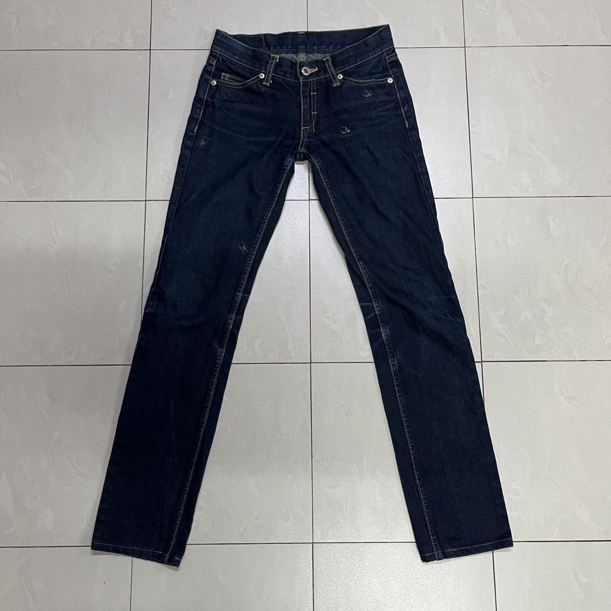 14th Addiction × If Six Was Nine × Japanese Brand Barak Denim Spider Embroidered Jeans Size 28" / US 6 / IT 42 - 2 Thumbnail