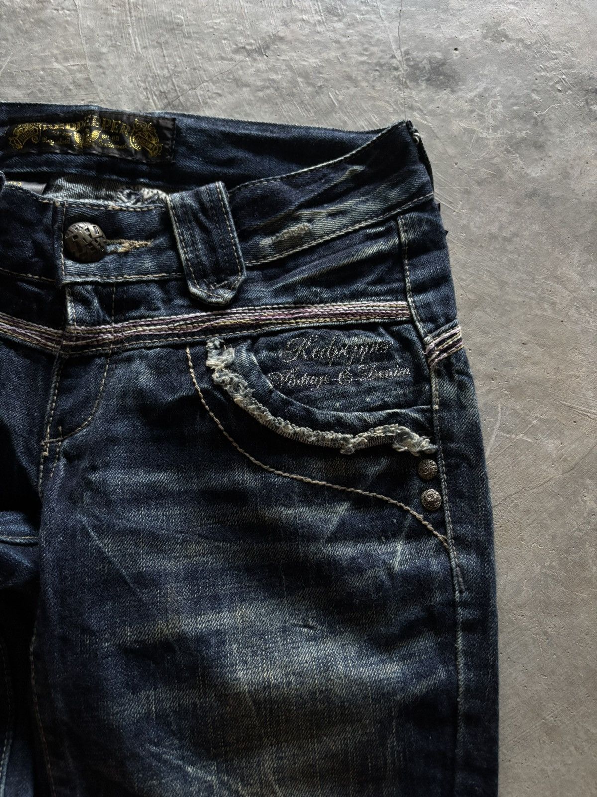 If Six Was Nine RED PEPPER FLARE LOW RISE WING BACK POCKET JAPANESE RUSTY Size US 30 / EU 46 - 11 Thumbnail