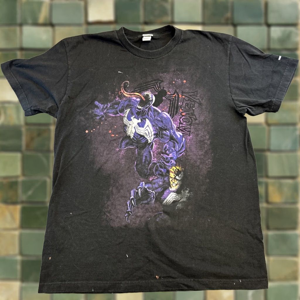 Vintage Marvel Comics Venom Universal Studios Black XL T Shirt Men Size US XL / EU 56 / 4 - 1 Thumbnail