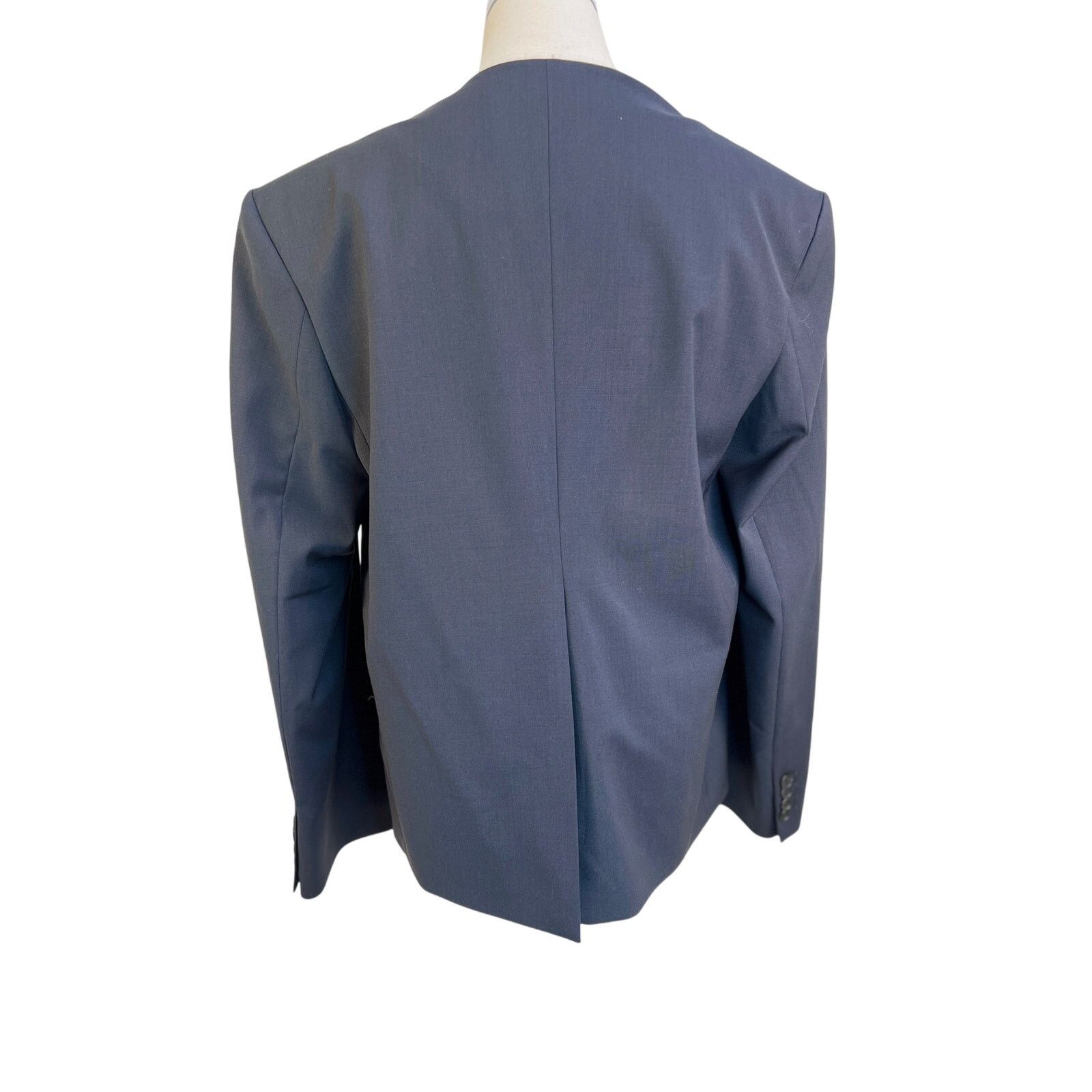 LOW CLASSIC Low Classic Curved Neck Blazer Navy Blue Size S / US 4 / IT 40 - 11 Thumbnail