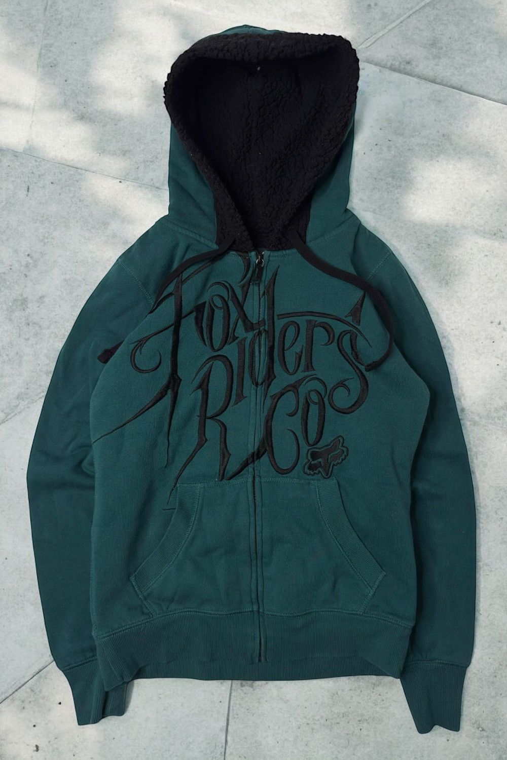 Fox Racing Vintage Fox Racing sherpa zip up hoodie swag avant garde 00s Size S / US 4 / IT 40 - 1 Thumbnail