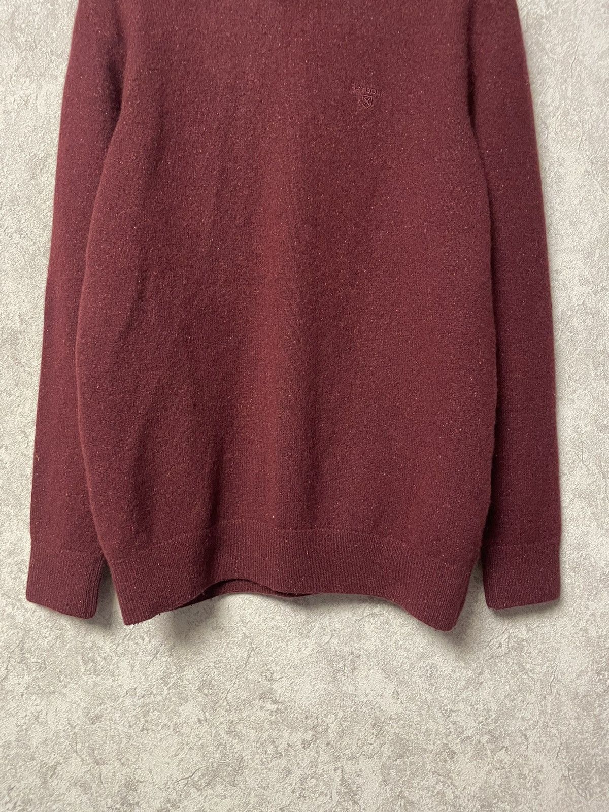 Barbour Vintage Barbour Burgundy Wool Sweater Crewneck Size US M / EU 48-50 / 2 - 7 Thumbnail