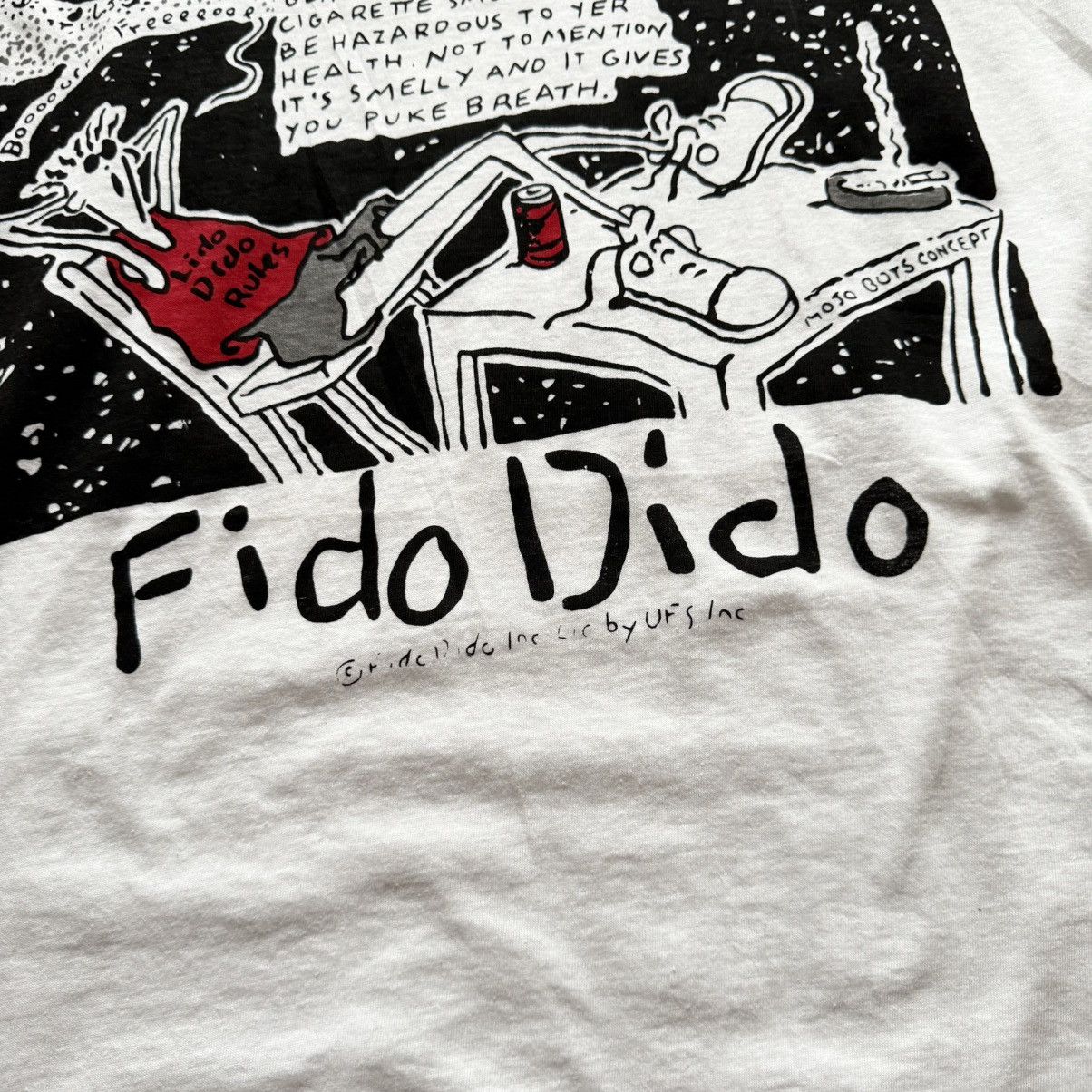 Hysteric Glamour 80s Fido Dido Big Logo Cartoon Comics T-Shirt Size US XL / EU 56 / 4 - 2 Thumbnail