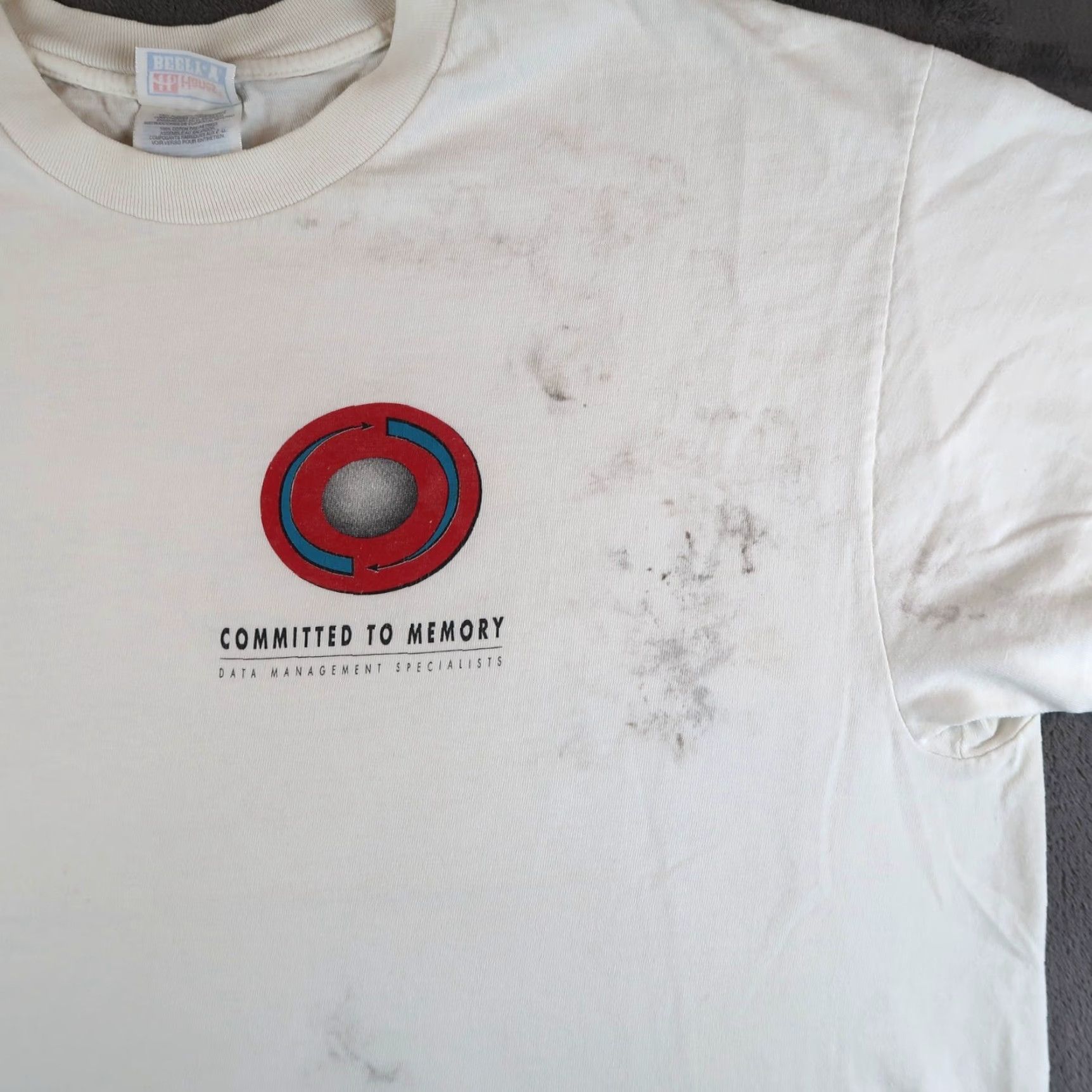 Hanes VINTAGE Apple Macintosh Back Up Memory T-Shirt Mens XL White 90s Logo Graphic Print Hanes Size US XL / EU 56 / 4 - 4 Thumbnail
