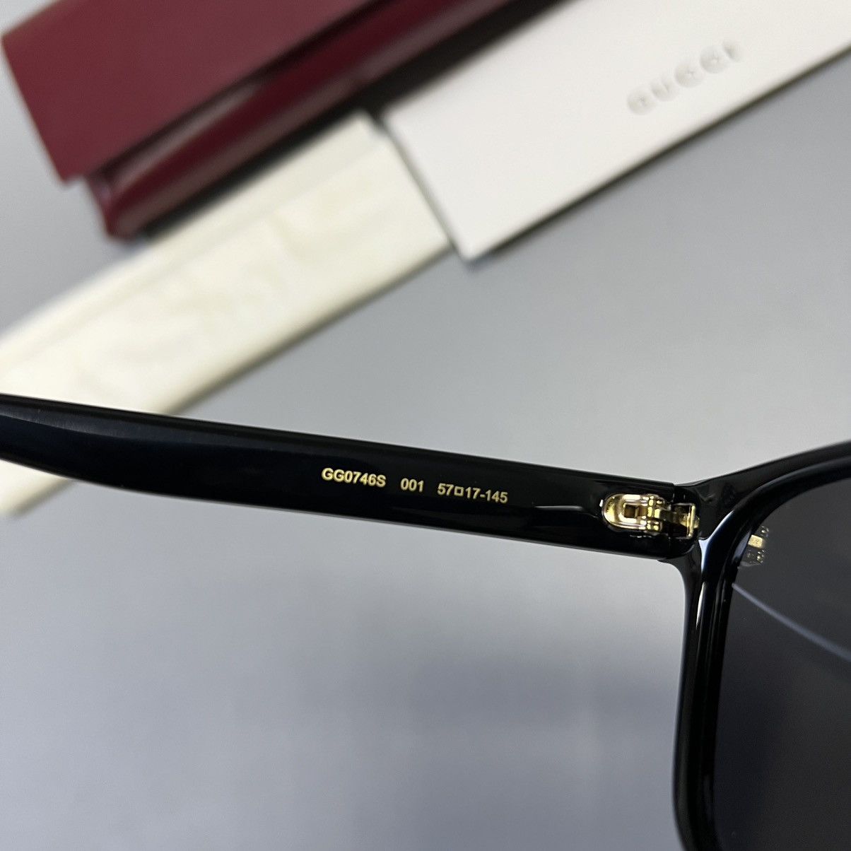 Gucci Gucci NEW Black Rectangular Men's Sunglasses NEW luxury Size ONE SIZE - 10 Thumbnail