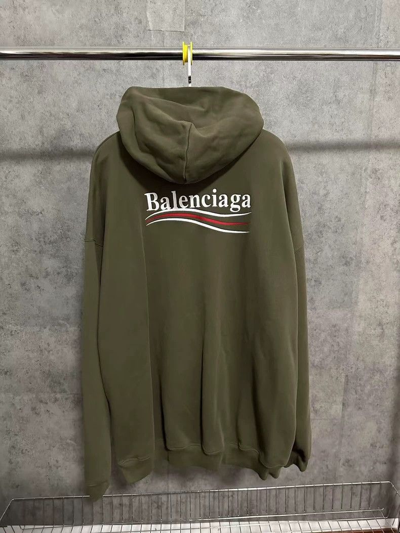 Balenciaga Balenciaga Military Green Coca-Cola Embroidered Logo Hoode Size US XS / EU 42 / 0 - 5 Thumbnail