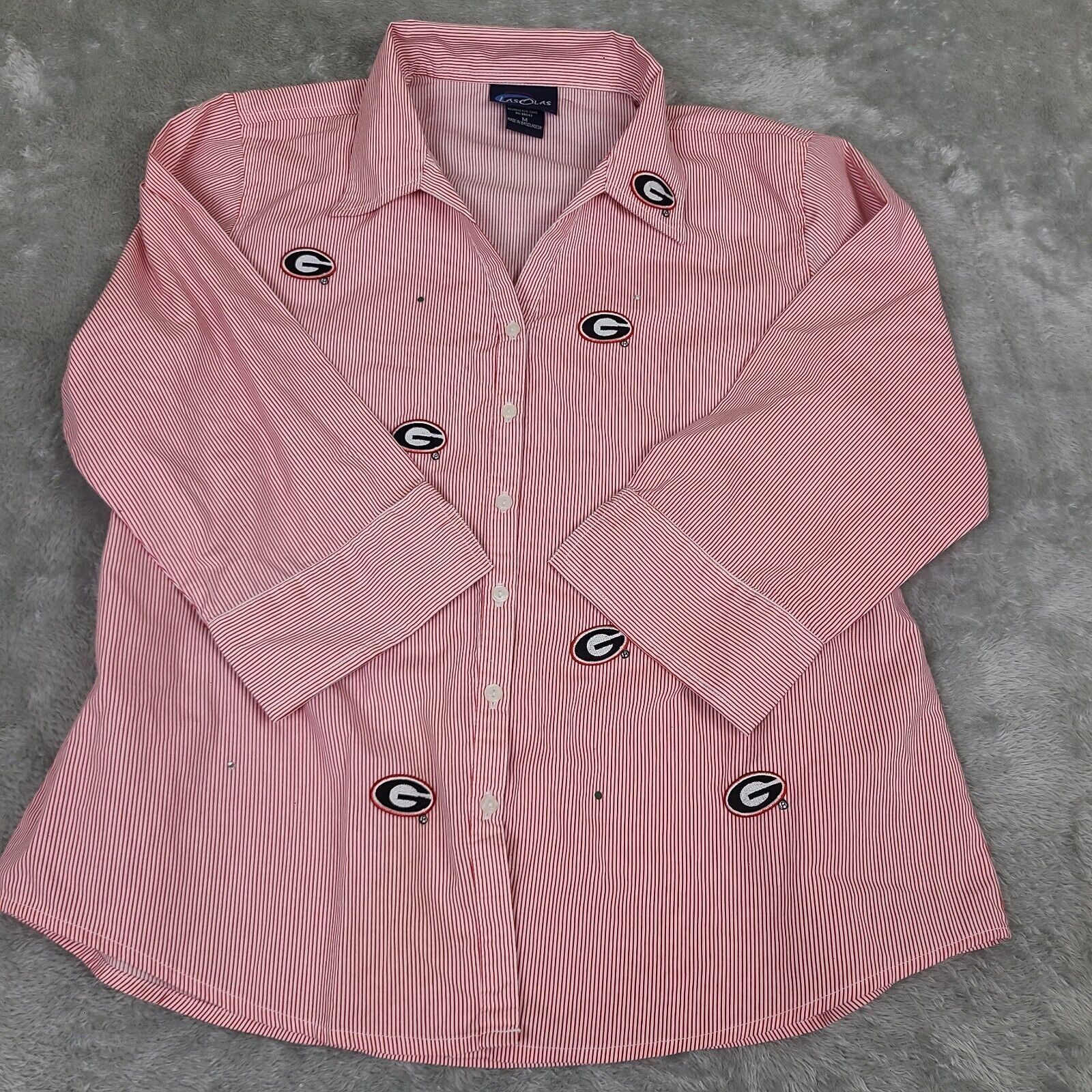 Vintage Las Olas red & white gingham checked shirt with embroidered Size M / US 6-8 / IT 42-44 - 1 Thumbnail
