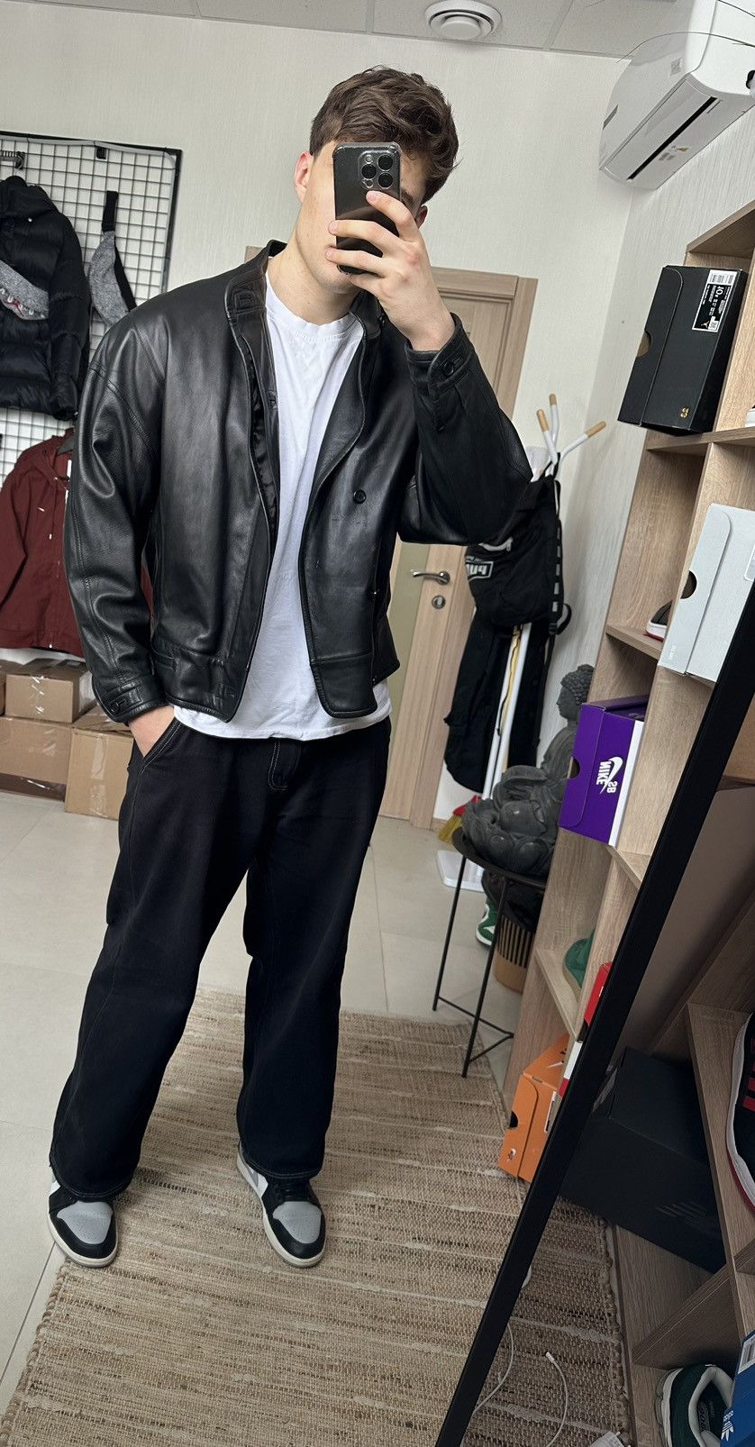 Vintage × Zilli Super RARE Zilli for Stephan Kelian leather oversized jacket Size US M / EU 48-50 / 2 - 2 Thumbnail