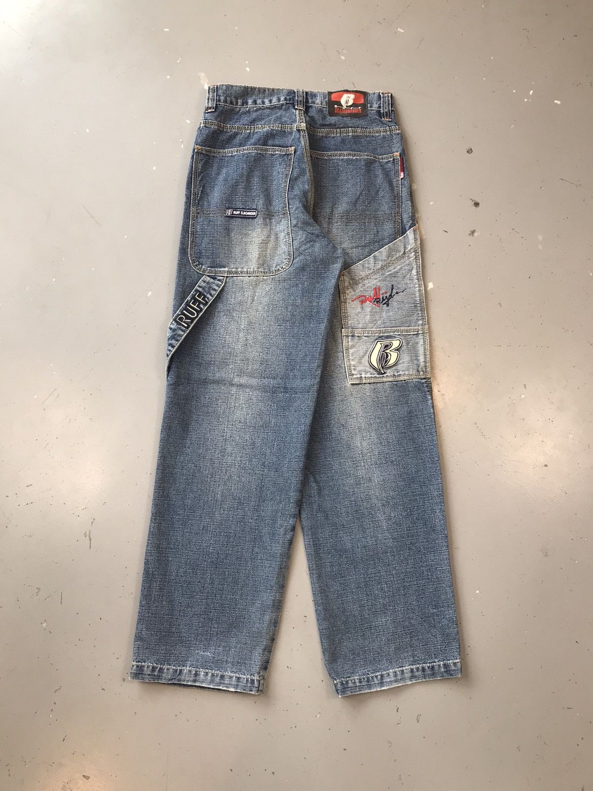 JNCO × Southpole × Vintage Vintage ruff skateboarder logo embroidered big pocket denim Size US 30 / EU 46 - 1 Thumbnail