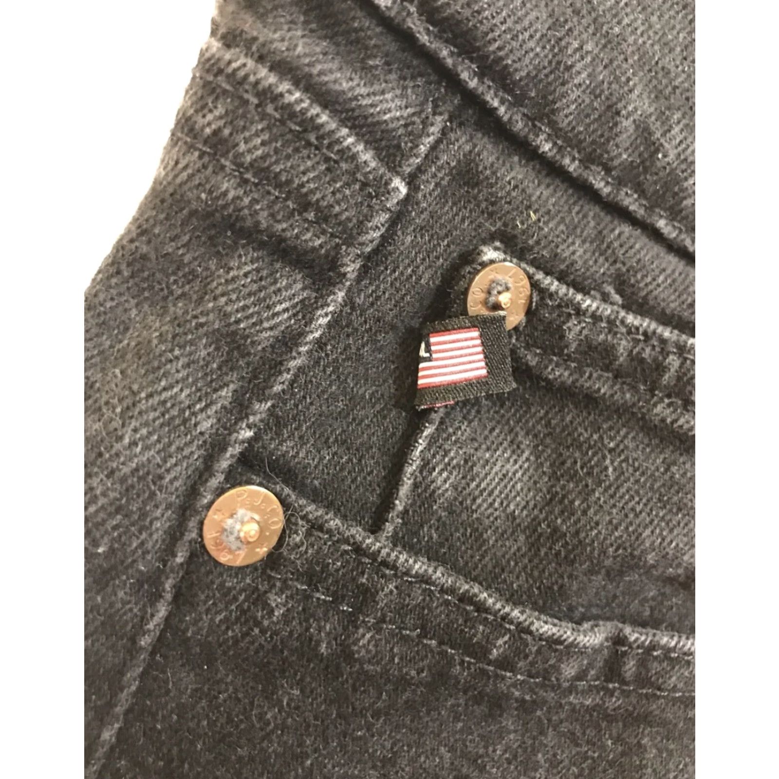 Ralph Lauren VINTAGE Ralph Lauren Bootcut Jeans Womens Size 10 Black Denim 30x32 Classic Flag Size 32" / US 10 / IT 46 - 5 Thumbnail