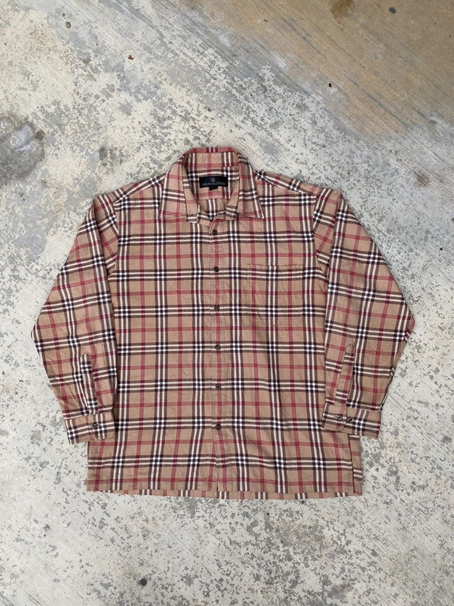 Japanese Brand Sablina Valentino nova check long sleeve shirts flannel Size US L / EU 52-54 / 3 - 1 Thumbnail