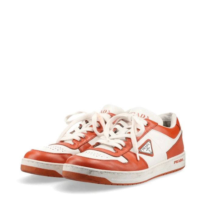 Prada Downtown Leather Sneaker Brown x White Size US 6 / IT 36 - 3 Thumbnail
