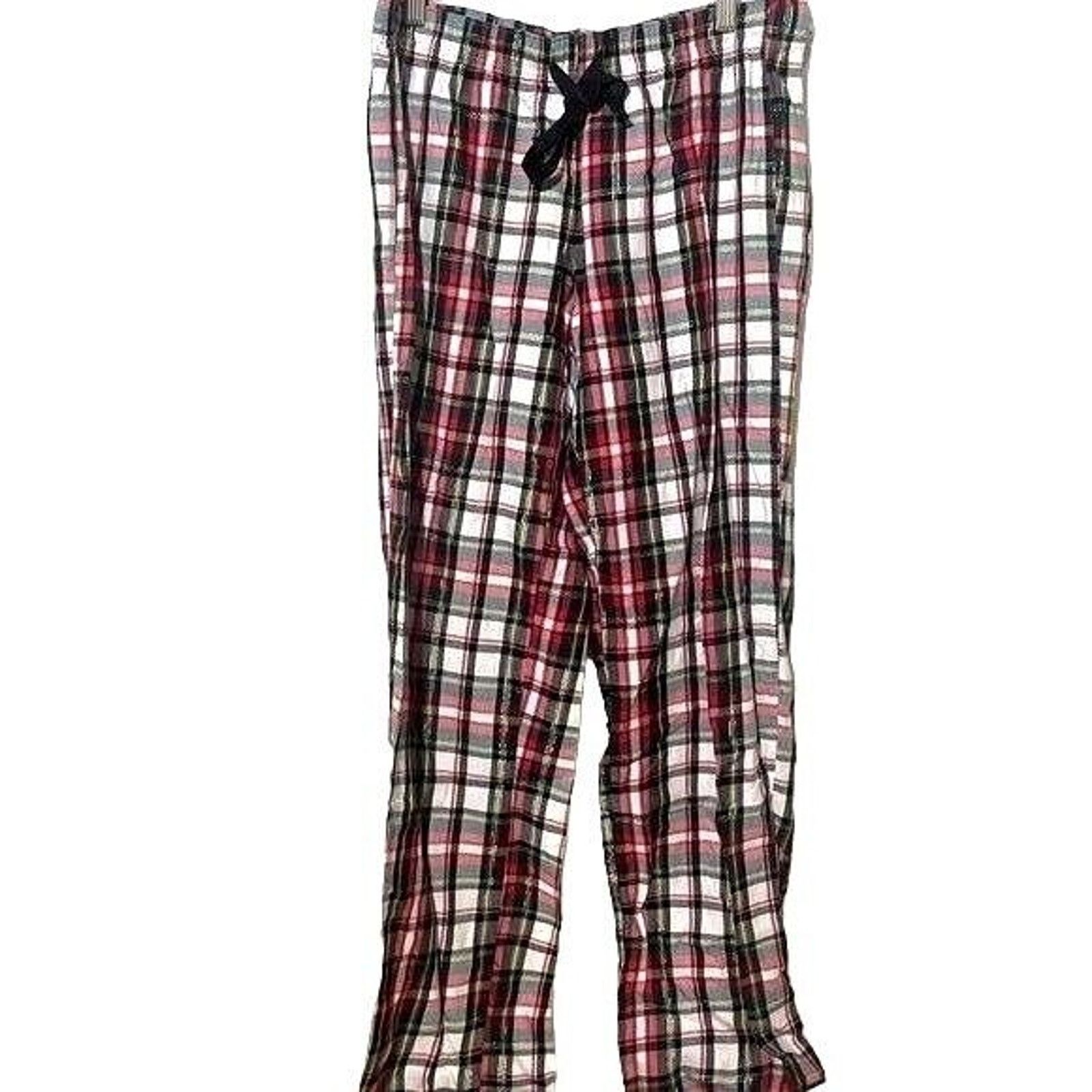 Victoria's Secret Victoria’s Secret Pajama Pants Plaid Black Red White Small Size ONE SIZE - 2 Thumbnail