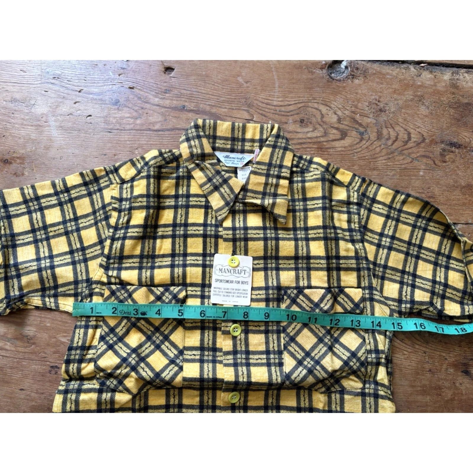 Vintage VTG 1950s NOS Plaid Flannel Boys Shirt Newberry Rockabilly Size 10 Red Rare 50s Size US M / EU 48-50 / 2 - 6 Thumbnail