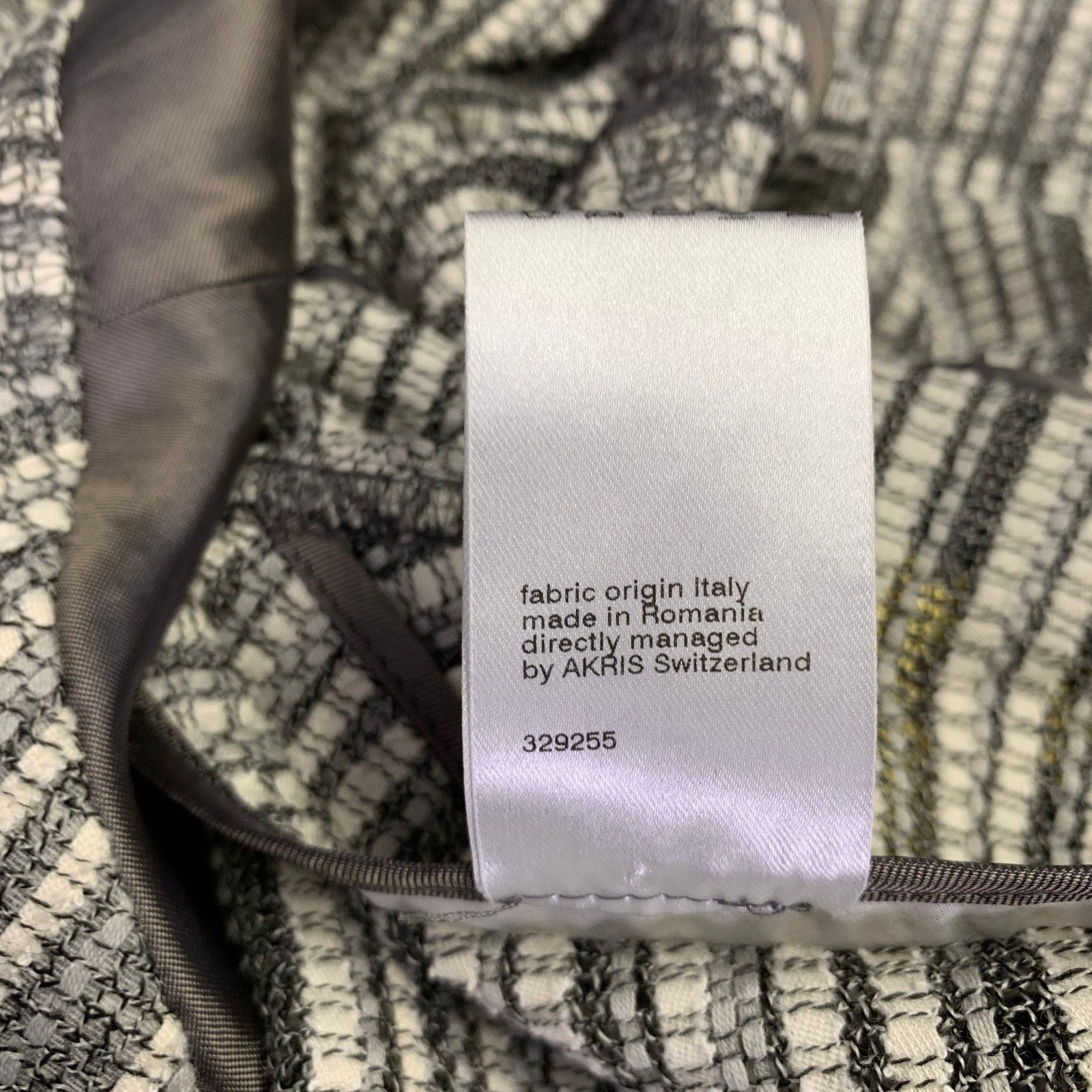 Akris AKRIS Size 8 Grey White Cotton Wool Stripe Open Front Jacket Size M / US 6-8 / IT 42-44 - 8 Thumbnail