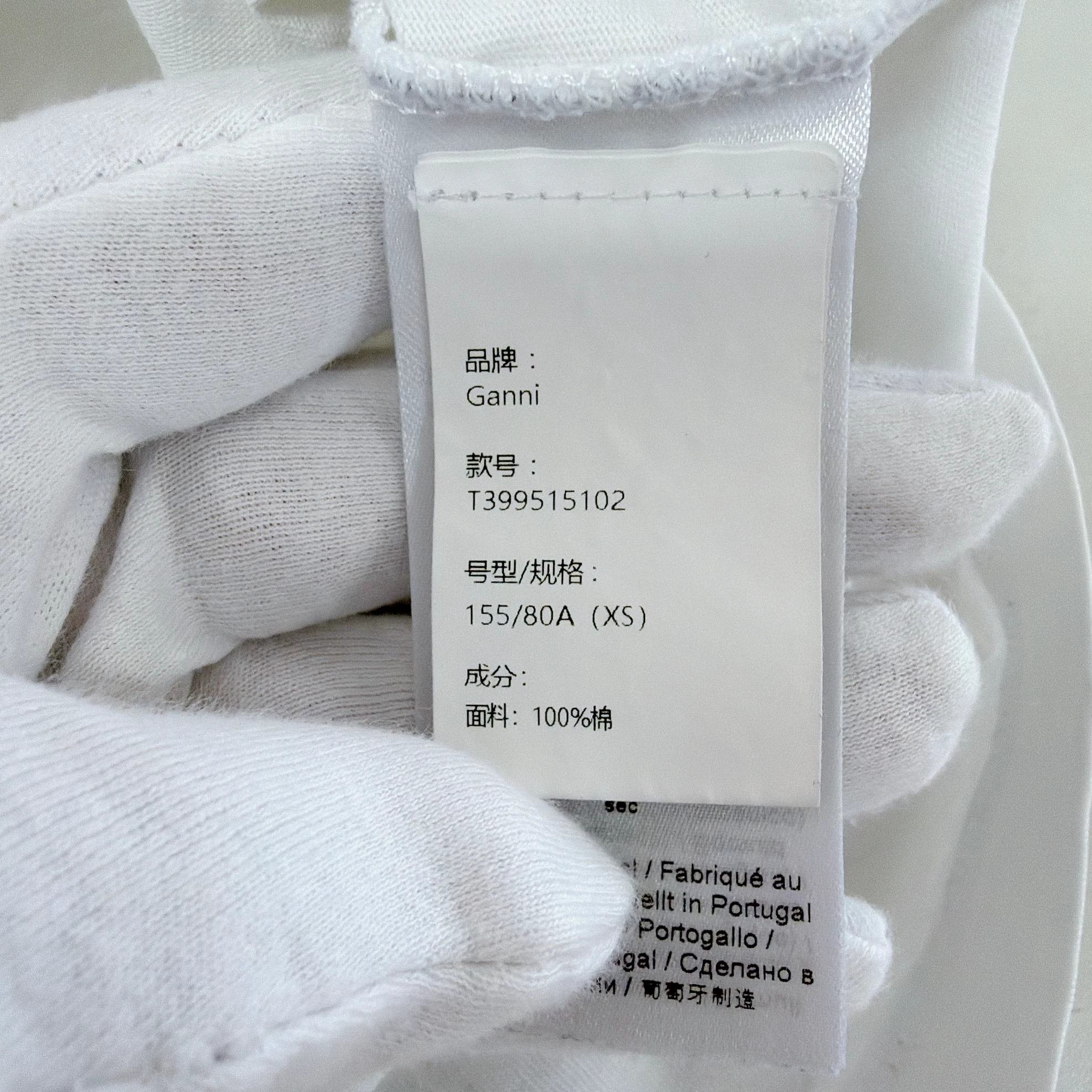 Ganni Ganni White Cat Graphic Tee XS 8204 Size XS / US 0-2 / IT 36-38 - 8 Thumbnail