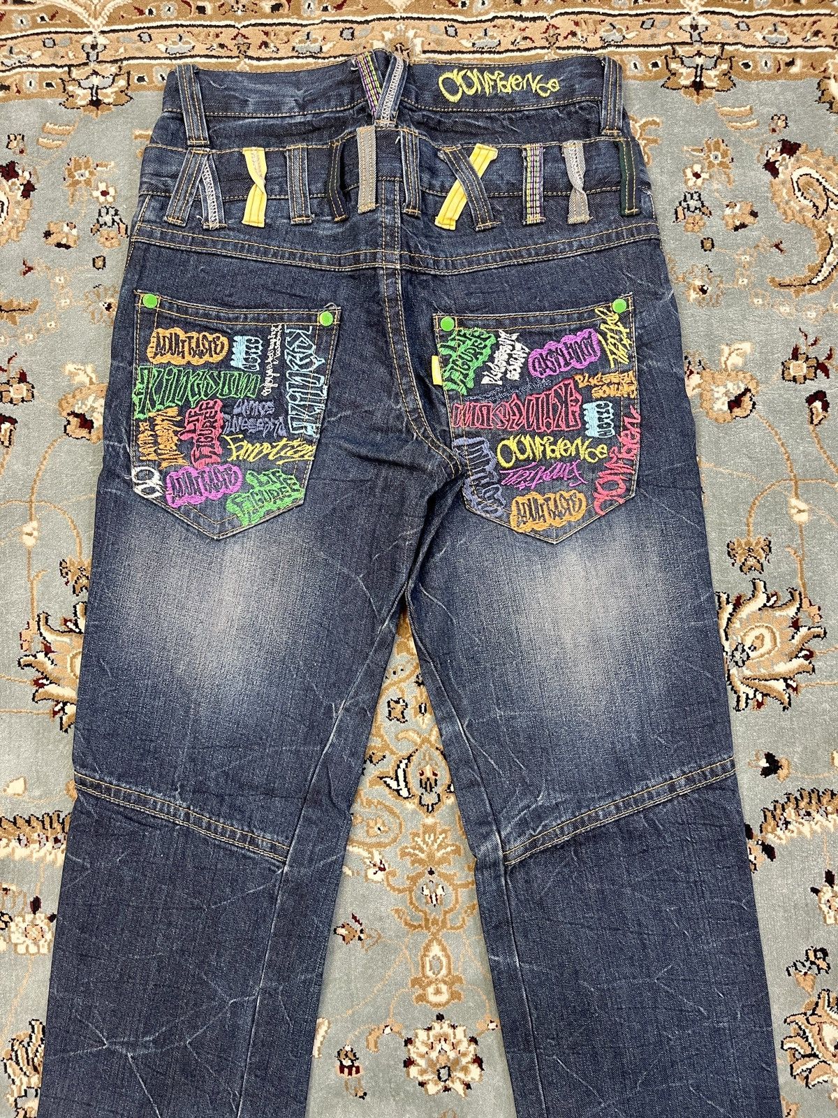 If Six Was Nine VINTAGE DISTRESSED DOUBLE WAIST SORRIDERE RARE DENIM PANTS Size US 29 - 9 Thumbnail