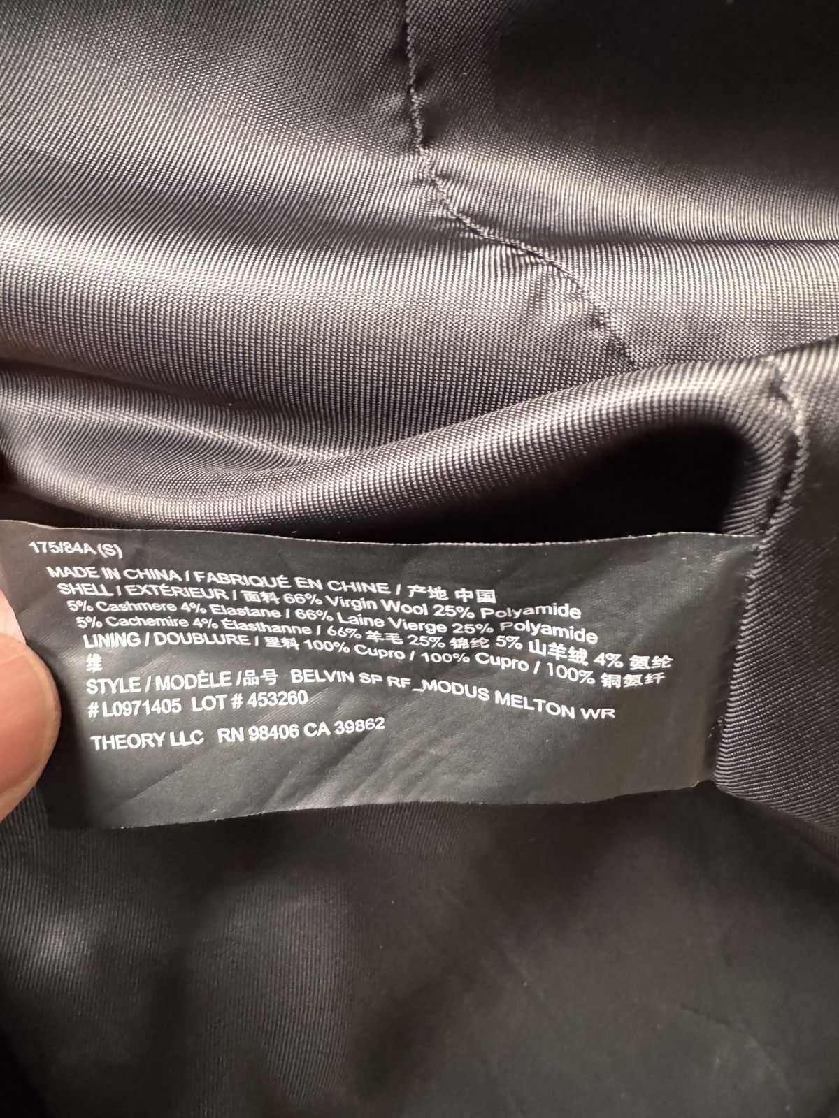 Theory Theory Melton Wool-Cashmere blend Belvin Coat (black, small) Size US S / EU 44-46 / 1 - 4 Thumbnail