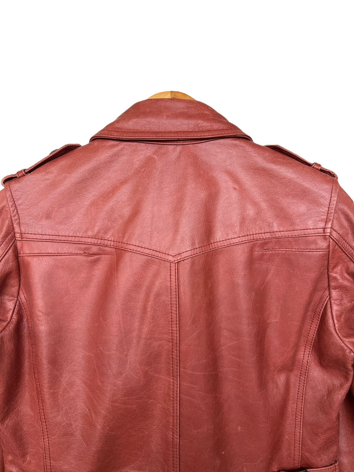 Vintage Michael Klein Faded Red Blazer Leather Jacket Size US S / EU 44-46 / 1 - 8 Thumbnail