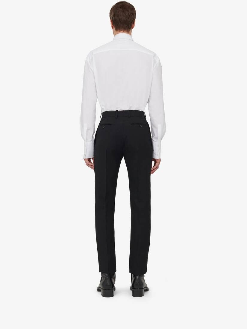 Alexander McQueen o1w1db10725 Tailored Cigarette Trousers in Black Size US 34 / EU 50 - 4 Thumbnail