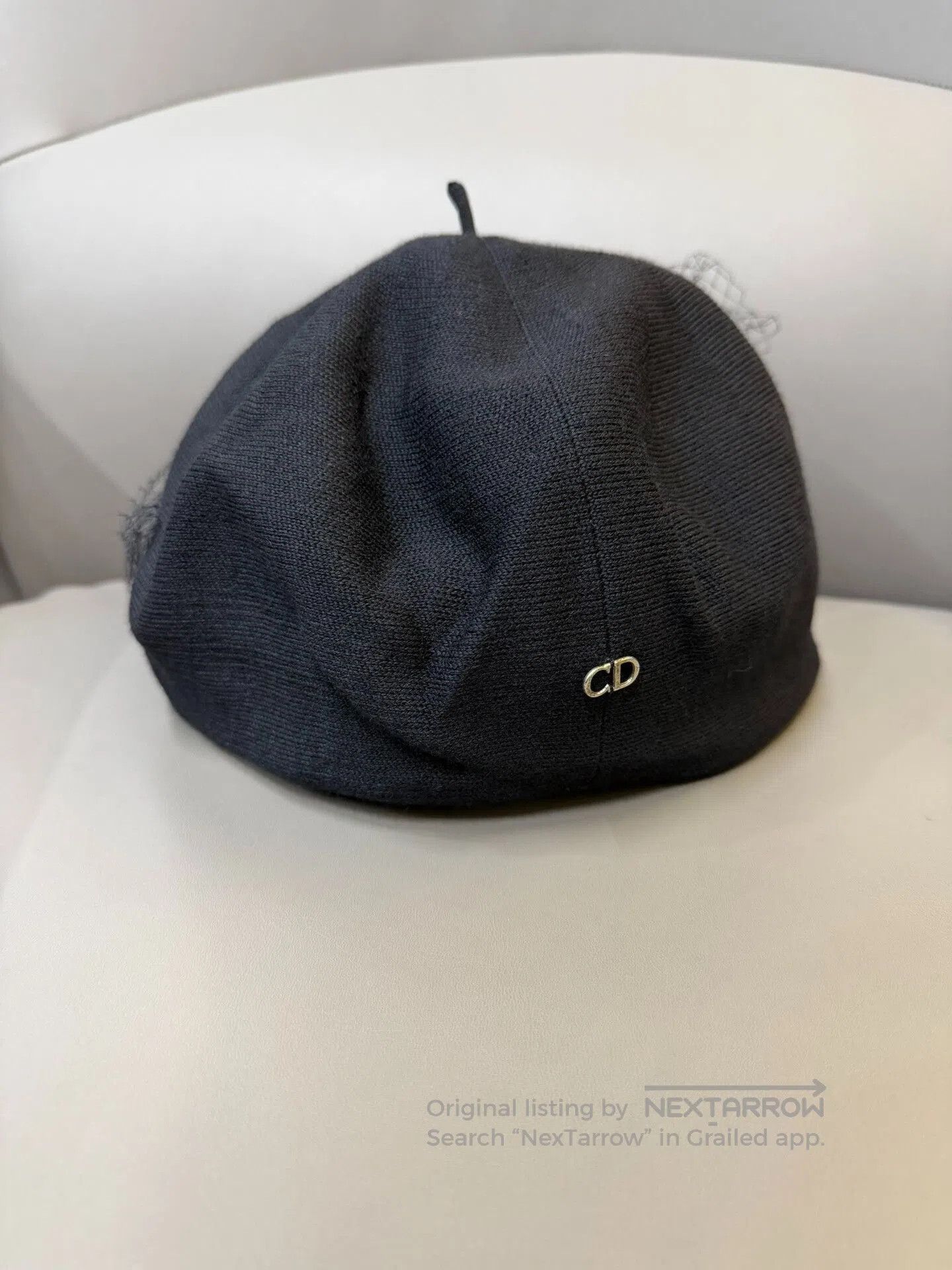 Dior Dior Black Wool Mesh Beret. Size ONE SIZE - 2 Thumbnail