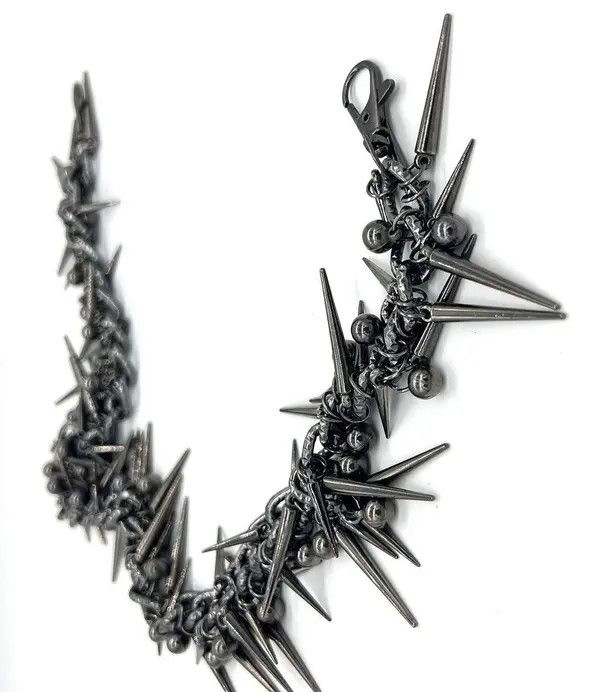 Japanese Brand Retro punk streetweary y2k spike pants pocket wallet chain Size ONE SIZE - 4 Thumbnail