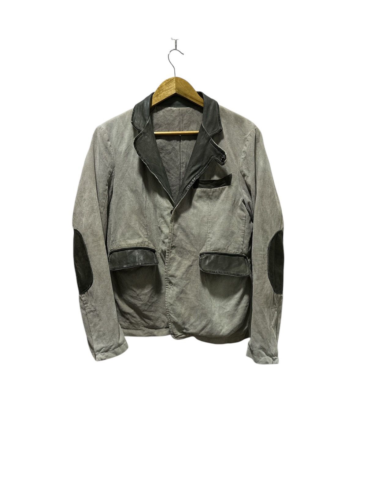 Giorgio Brato Giorgio Brato Corduroy Jacket With Leather Detailing Trim Size US M / EU 48-50 / 2 - 1 Thumbnail