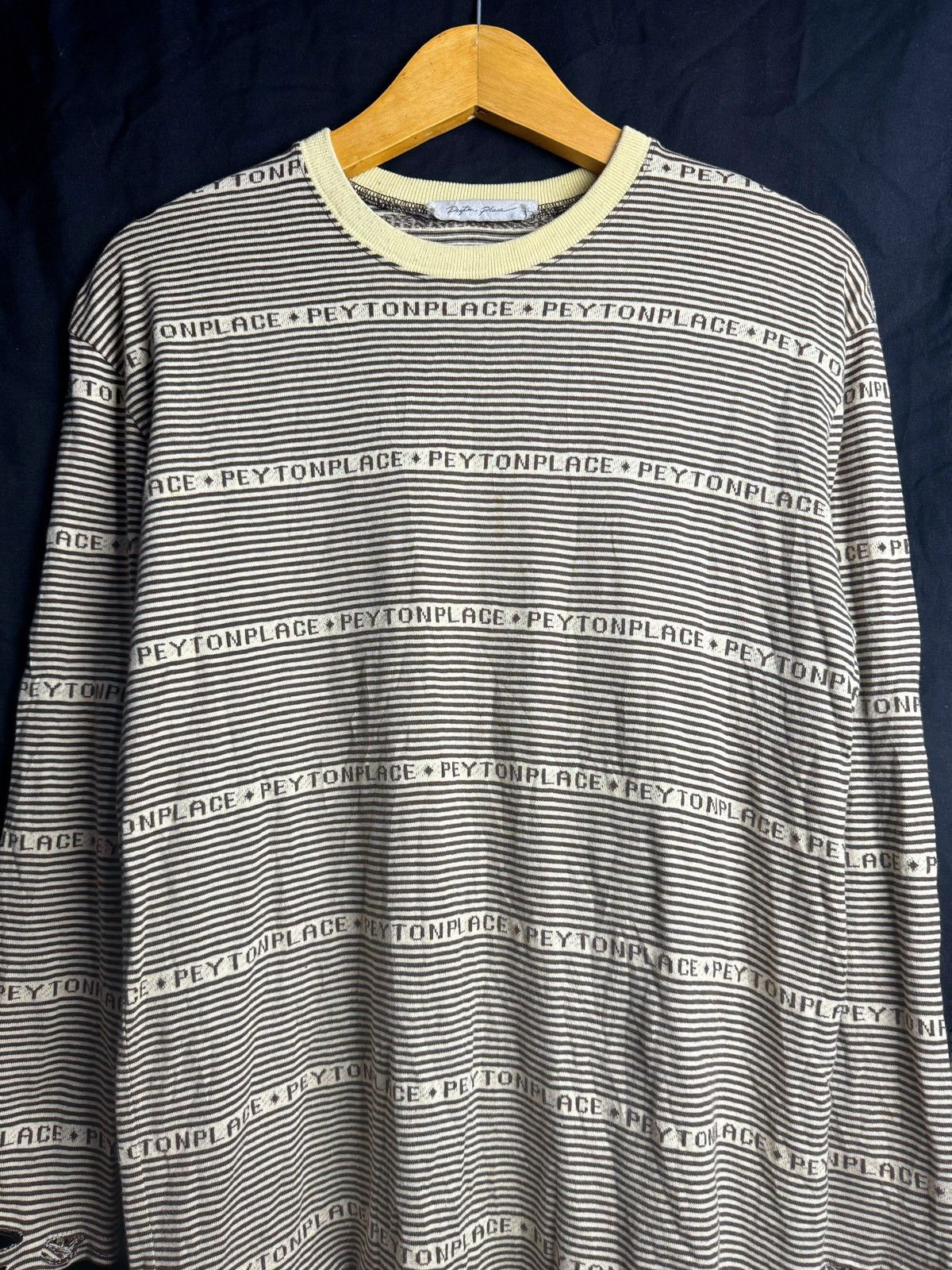 If Six Was Nine × Japanese Brand × PPFM Distressed PPFM Peyton Place Stripe Long Sleeve Size US M / EU 48-50 / 2 - 3 Thumbnail