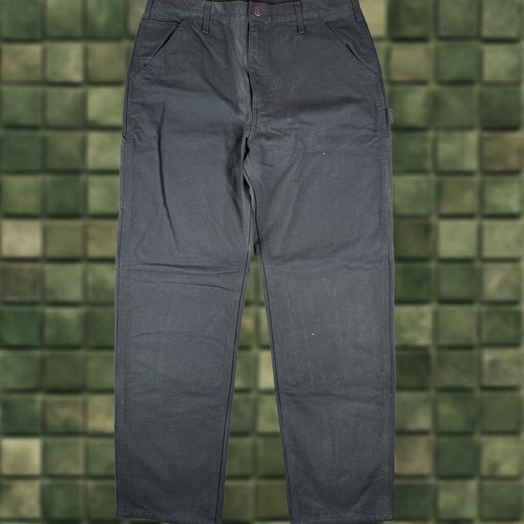 Carhartt VINTAGE Carhartt Flannel Lined Work Pants Black Dungaree Carpenter 36x34 BLK Size US 36 / EU 52 - 1 Thumbnail