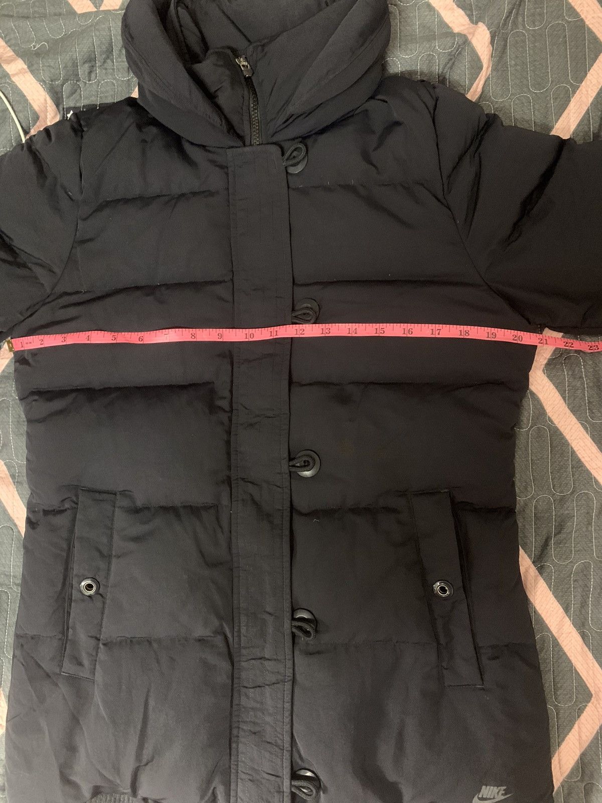 Nike × Vintage NIKE Sportswear Black Long Puffer Jacket Size US M / EU 48-50 / 2 - 23 Thumbnail