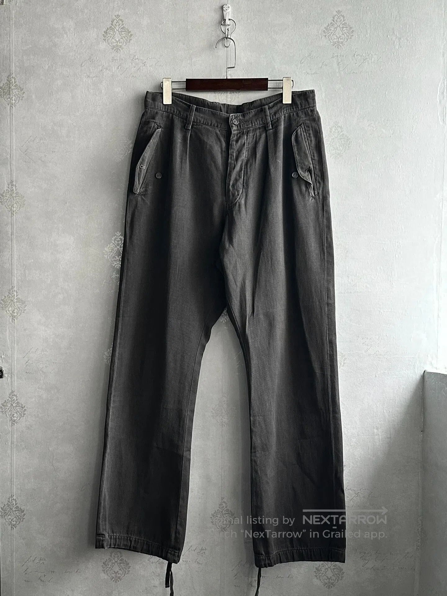 Issey Miyake Issey Miyake size2 00s Washed straight-leg long pants| Size US 30 / EU 46 - 1 Thumbnail