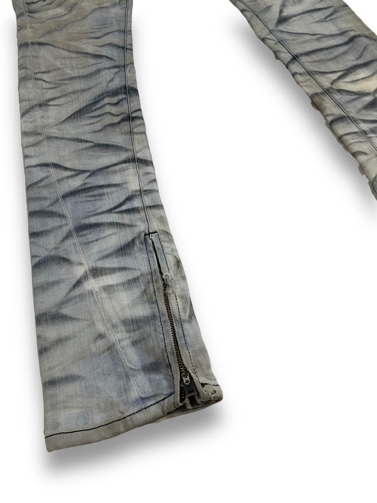 14th Addiction × Japanese Brand × Seditionaries ‼️RARE‼️Japanese Brand Johny Wolf Thrashed Mud Wash Punk Jeans Size US 31 - 11 Thumbnail