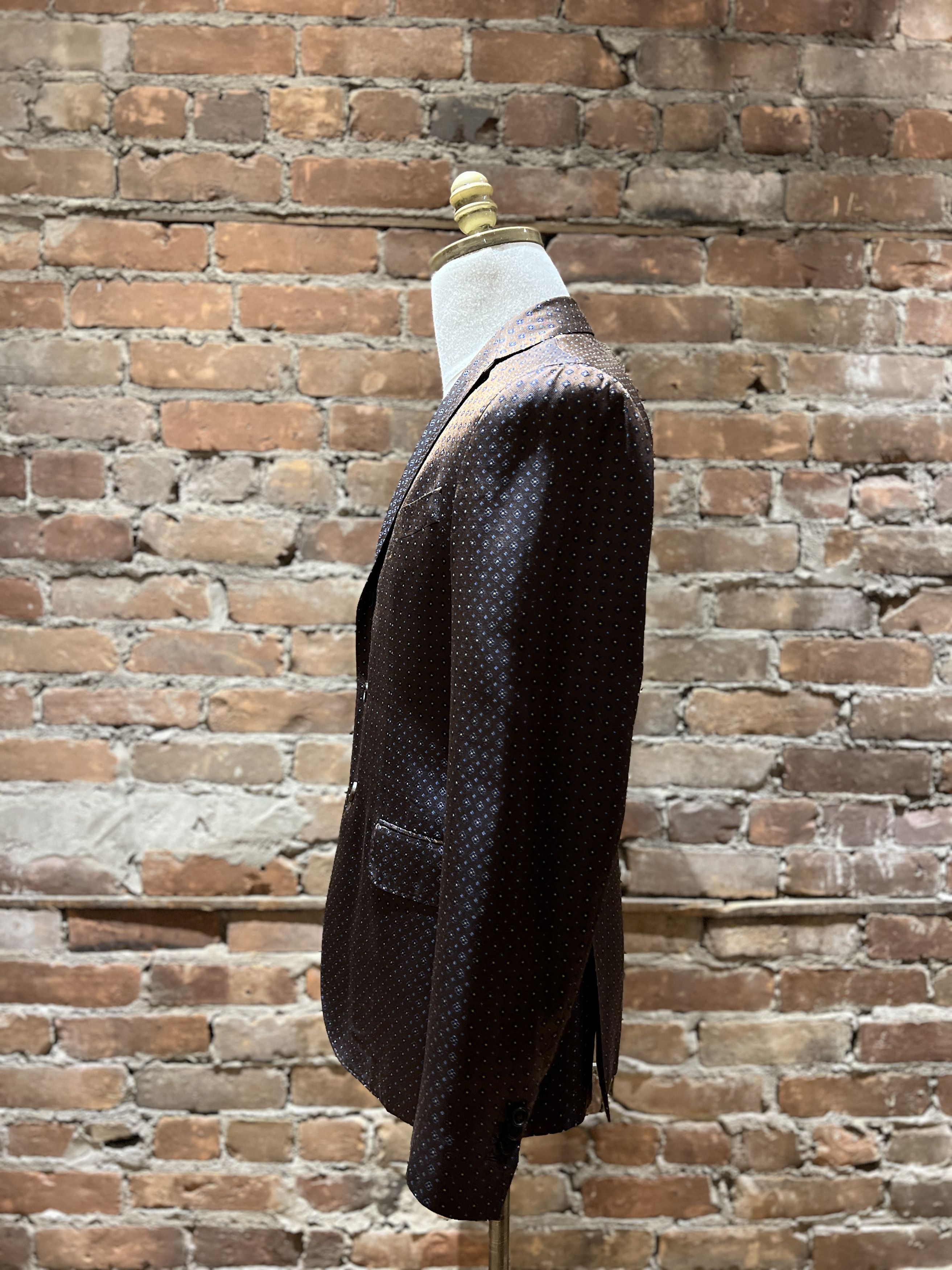 Dsquared2 Dsquared2 100% Silk Geometric Jacquard Blazer Size 50S - 3 Thumbnail