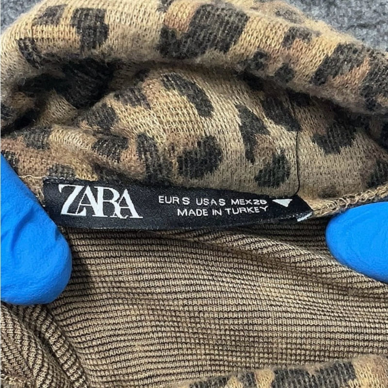 Zara Zara Animal Print Knit Turtleneck Dress Size S / US 4 / IT 40 - 3 Thumbnail