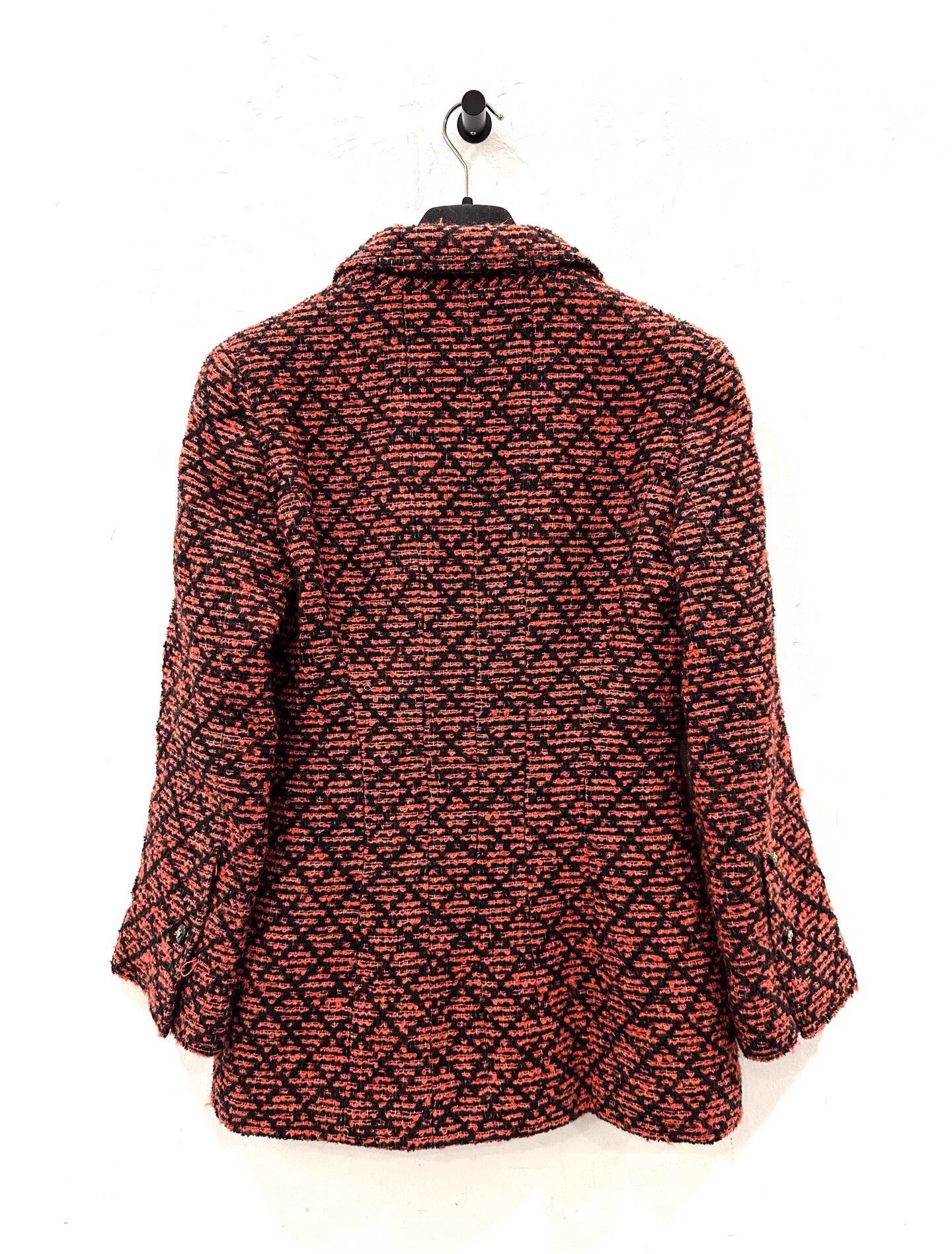 Chanel Chanel women's red tweed CC button cardigan Size S / US 4 / IT 40 - 3 Thumbnail