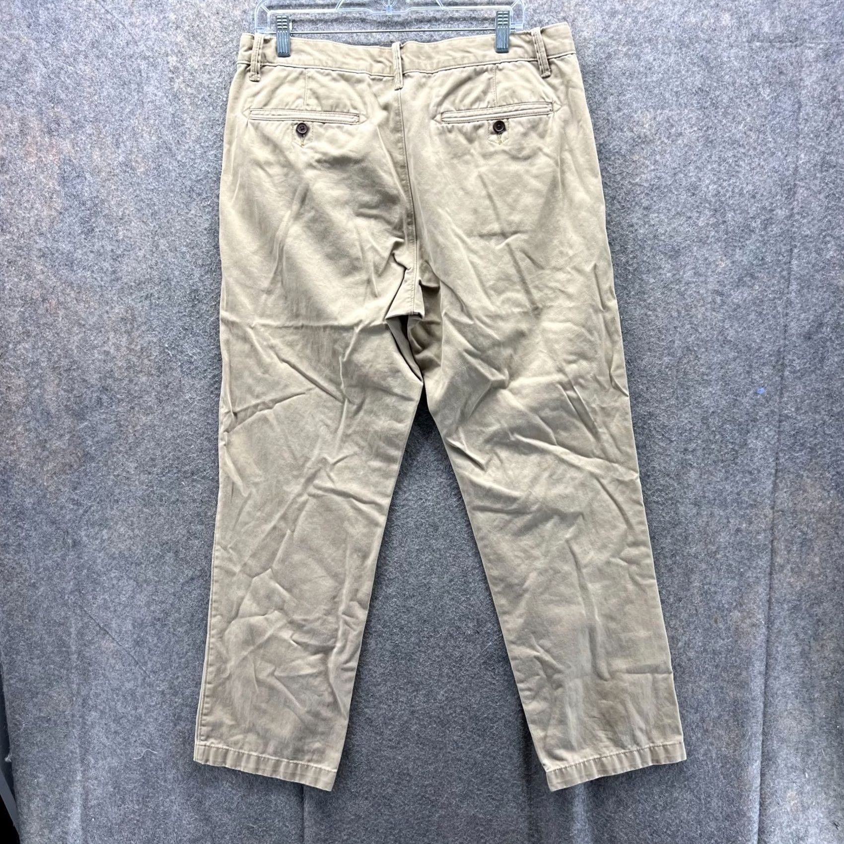 Eddie Bauer Eddie Bauer Pants Men 35x30 Chino Flat Front Beige Cotton Canvas / Regular Rise / Button Closure / Pockets / Straight Leg / Size 35 Beach? Size US 35 - 2 Thumbnail