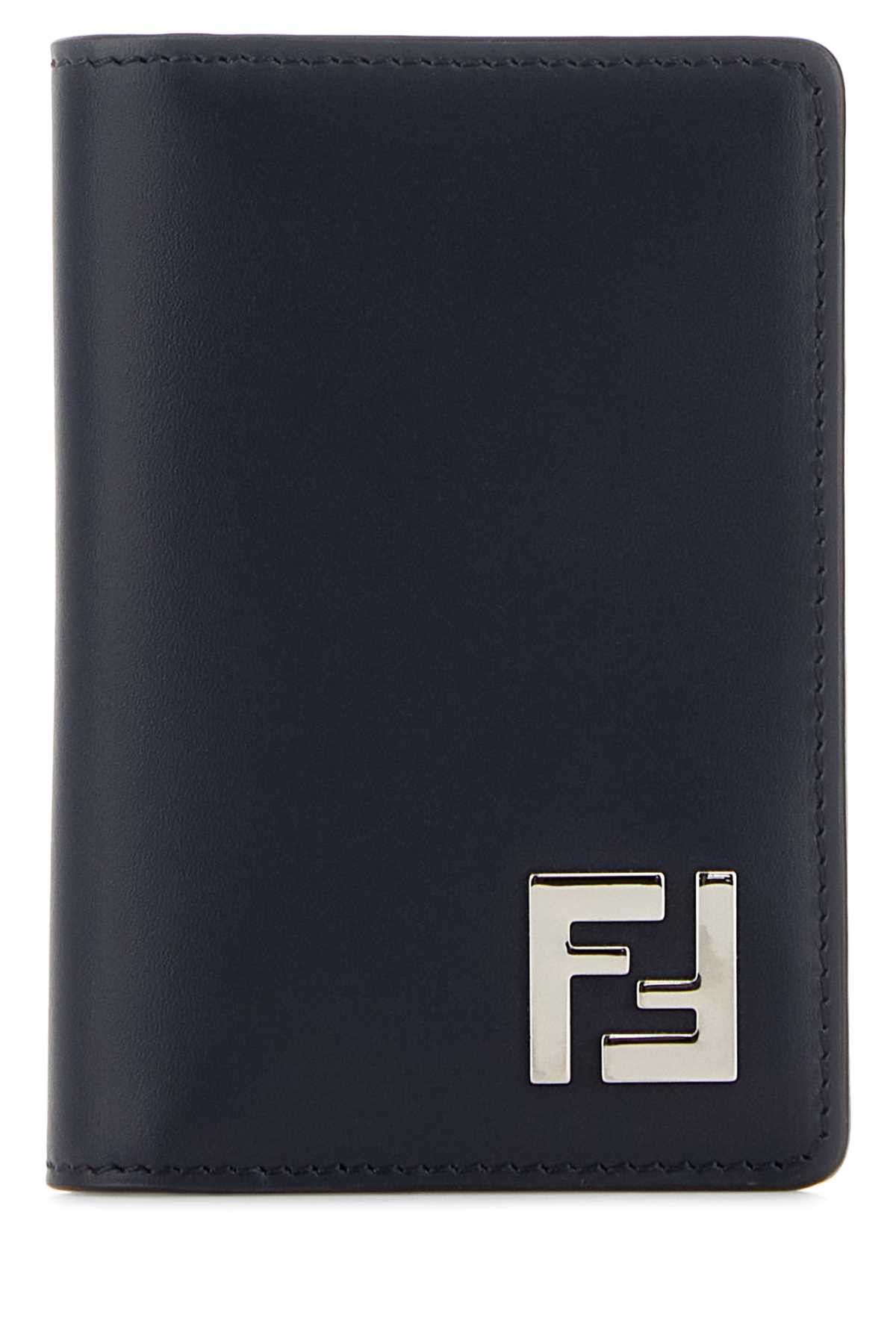 Fendi Midnight Blue Leather Card Holder Size ONE SIZE - 1 Thumbnail