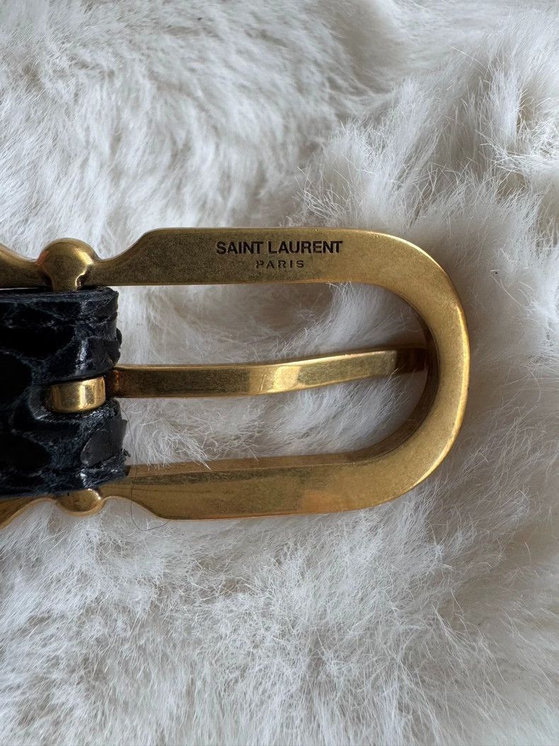 Saint Laurent Paris Saint Laurent Paris size 70 Black gold snake belt belt Size ONE SIZE - 7 Thumbnail