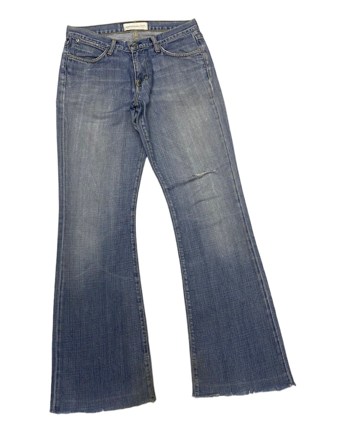 If Six Was Nine 🔥PAPER DENIM & CLOTH FLARE JEANS DISTRESS DENIM BOOTCUT Size US 31 - 2 Thumbnail