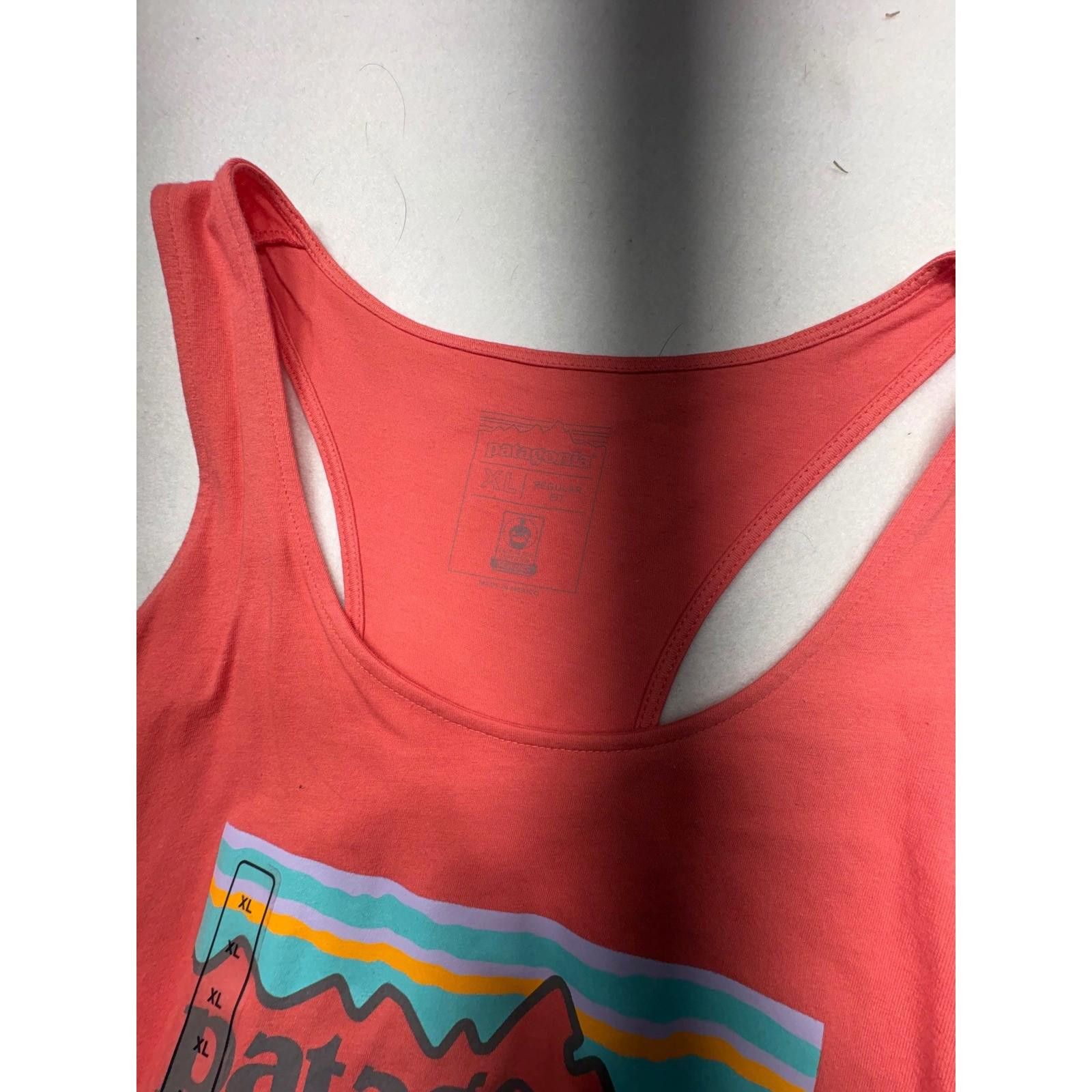 Patagonia Patagonia Women's Spiced Coral Organic P-6 Logo Tank Top XL Size XL / US 12-14 / IT 48-50 - 4 Thumbnail