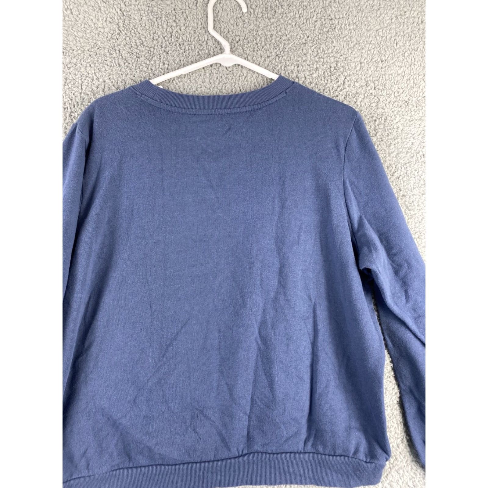 Vintage Womens Sweatshirt Size L Blue Long Sleeve Round Neck Activewear Pullover / 36-47 Size L / US 10 / IT 46 - 8 Thumbnail