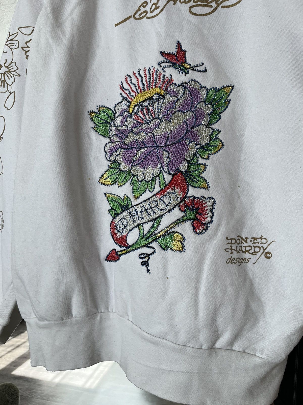Ed Hardy Vintage Y2K Ed Hardy by Christian Audigier Women’s Hoodie Size US S / EU 44-46 / 1 - 9 Thumbnail