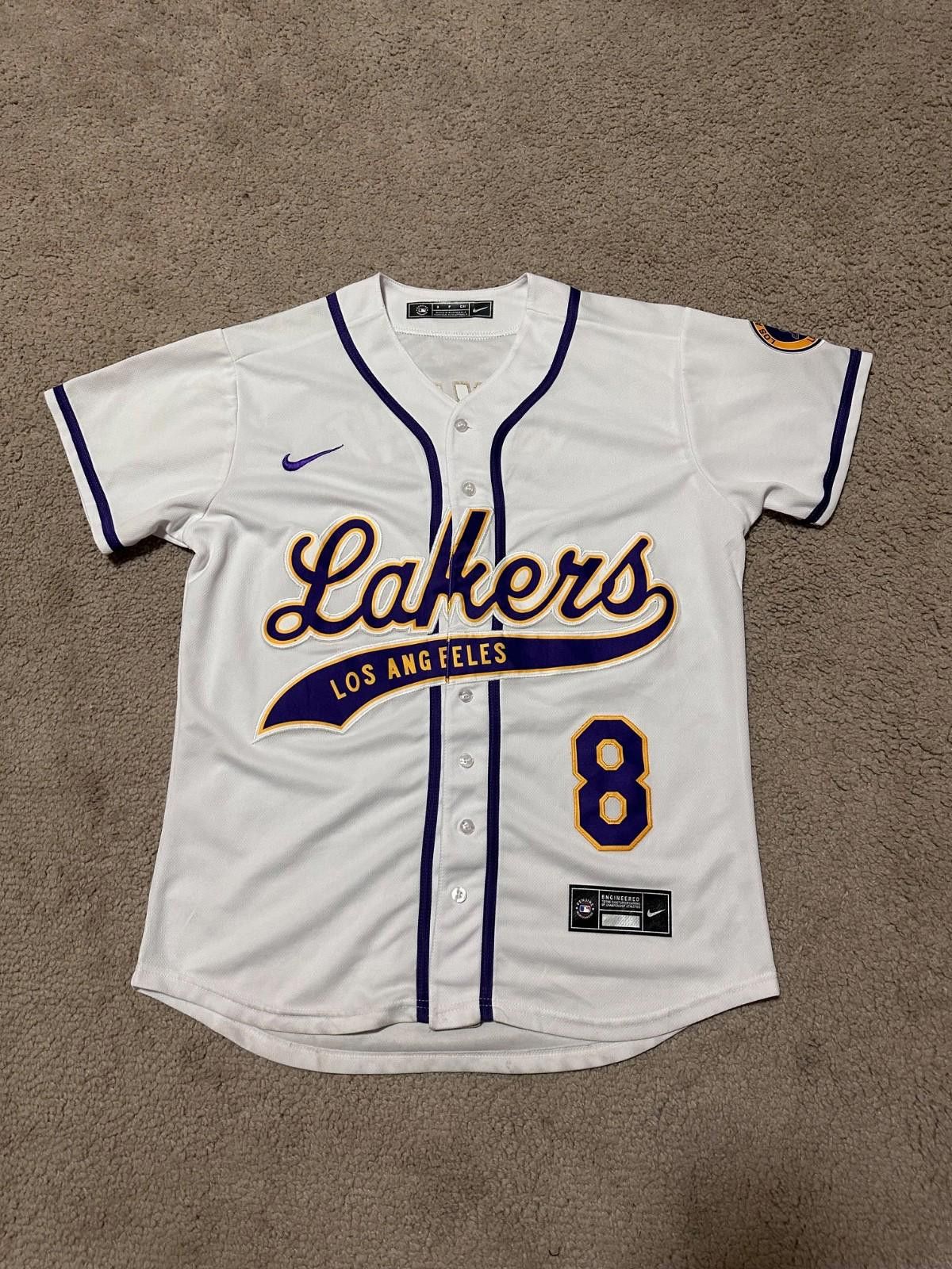 Nike Kobe Bryant Nike Los Angeles Lakers NBA Baseball Jersey Size ONE SIZE - 1 Thumbnail