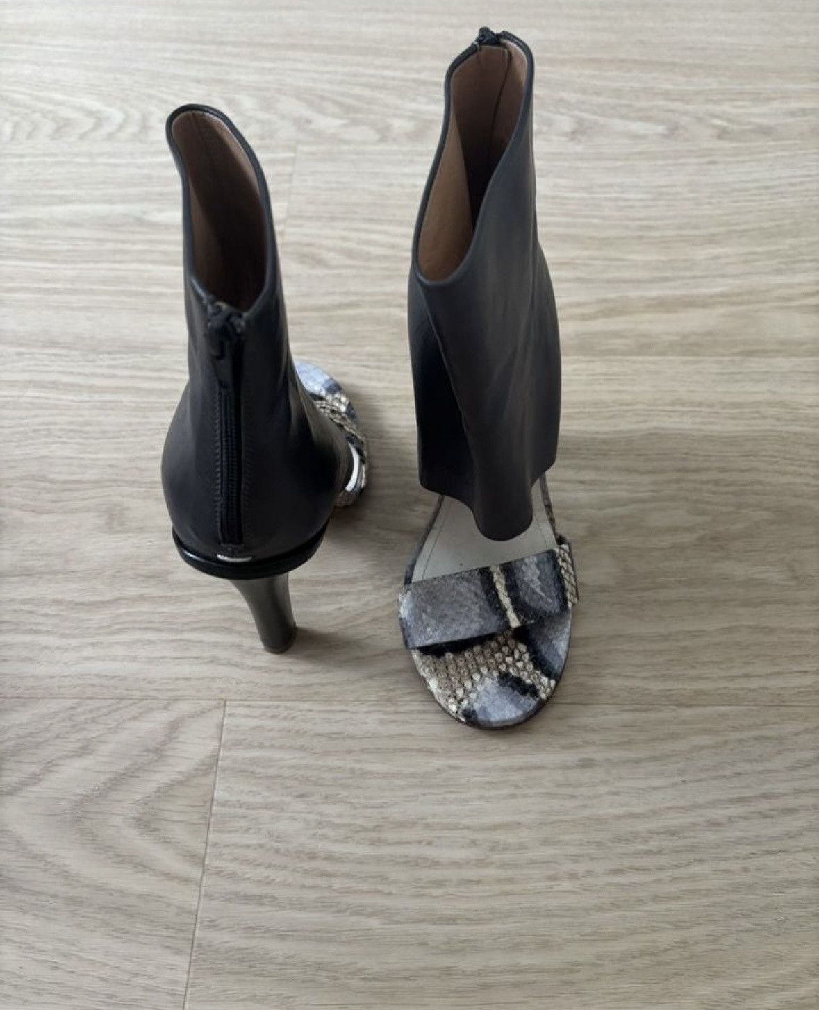 Maison Margiela Maison Margiela Snake Print Open Heels Size US 4 / IT 34 - 3 Thumbnail