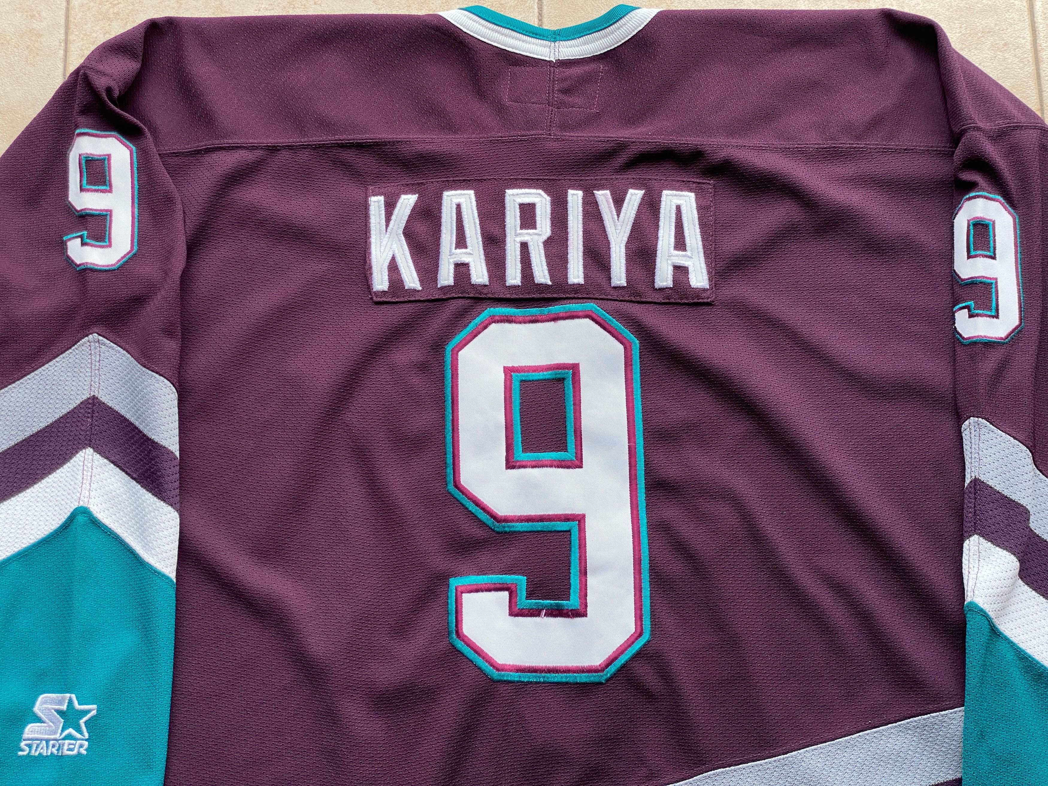NHL Paul KARIYA #9 Anaheim Mighty Ducks 90s jersey 2X NHL vtg Size US XXL / EU 58 / 5 - 4 Thumbnail