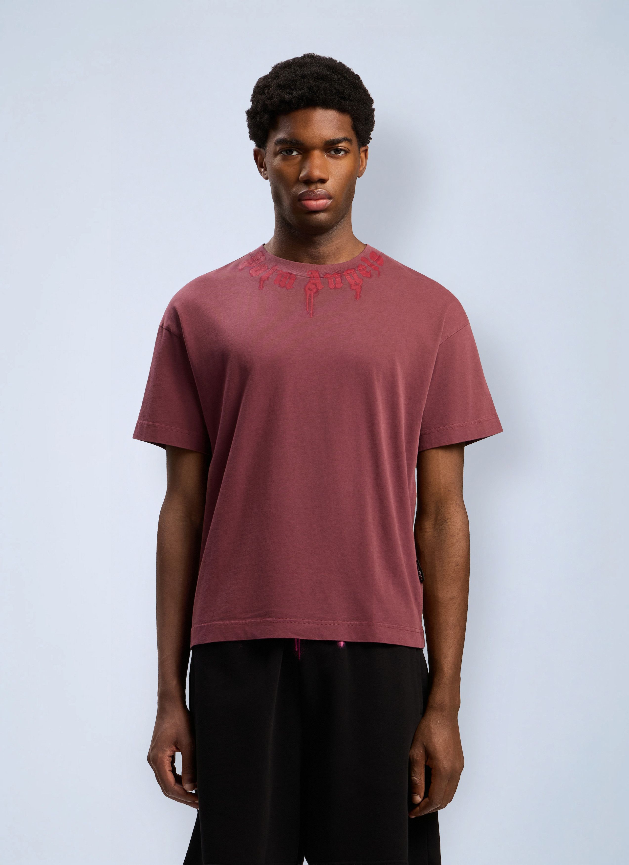 Palm Angels Neck Logo Regular T-Shirt Size US S / EU 44-46 / 1 - 1 Thumbnail