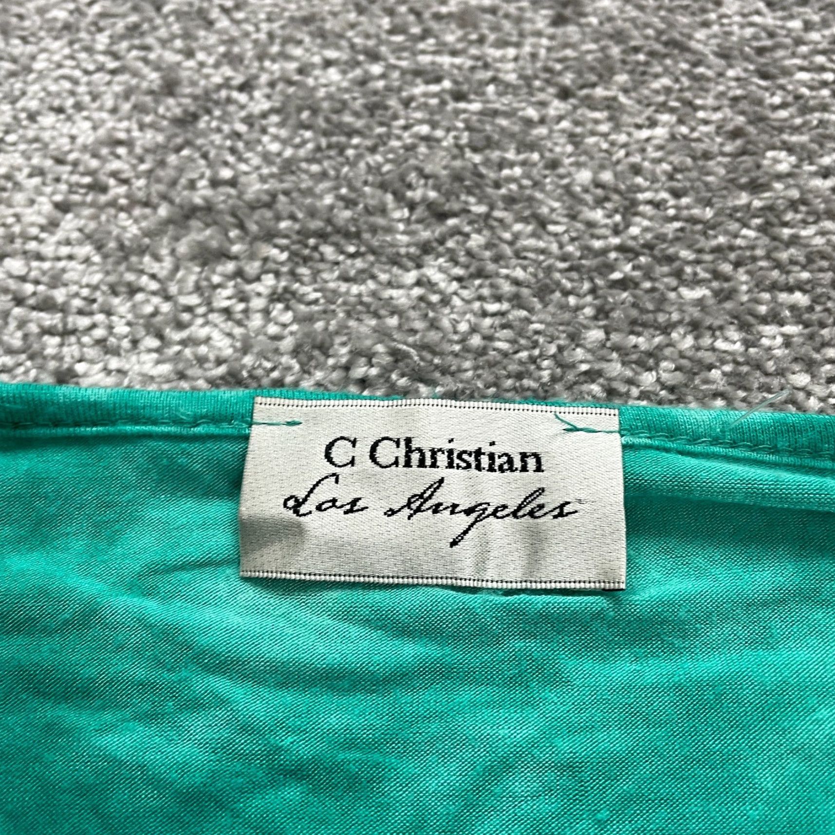 Vintage C Christian Blouse Womens Small Green Sleeveless Round Neck Tie-Dye Knit Rayon Spandex Casual Top Womens Size S / US 4 / IT 40 - 4 Thumbnail