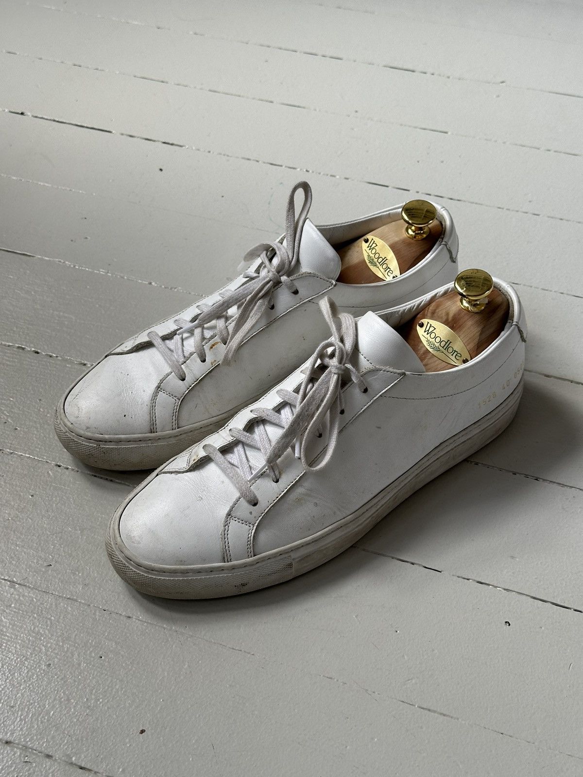 image of Common Projects Achilles Low Shoes in White, Men's (Size 8)