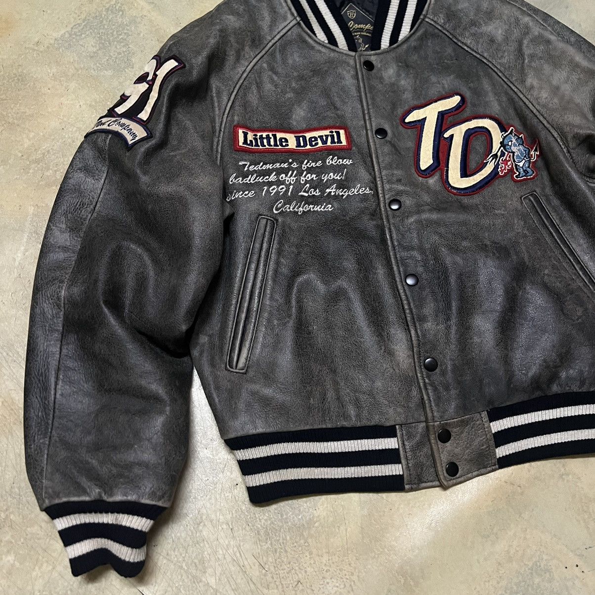 Tedman Vintage Rare Ted Company Leather Varsity Jacket Size US M / EU 48-50 / 2 - 5 Thumbnail