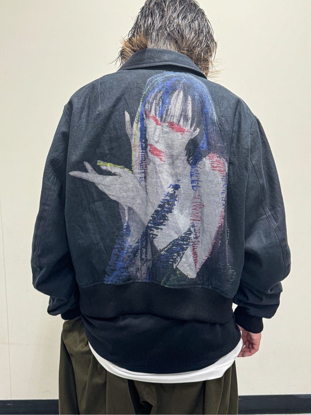 Yohji Yamamoto Pour Homme Lady Print Wool Blouson Jacket 2024 Size US L / EU 52-54 / 3 - 7 Thumbnail